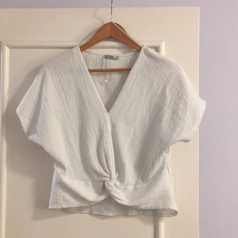 White Wrap Top